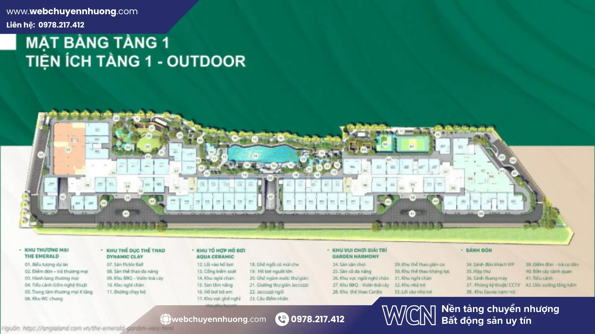 Tiện ích nội khu đa dạng - 7 Lý do giải đáp câu hỏi có nên mua The Emerald Garden View 2026