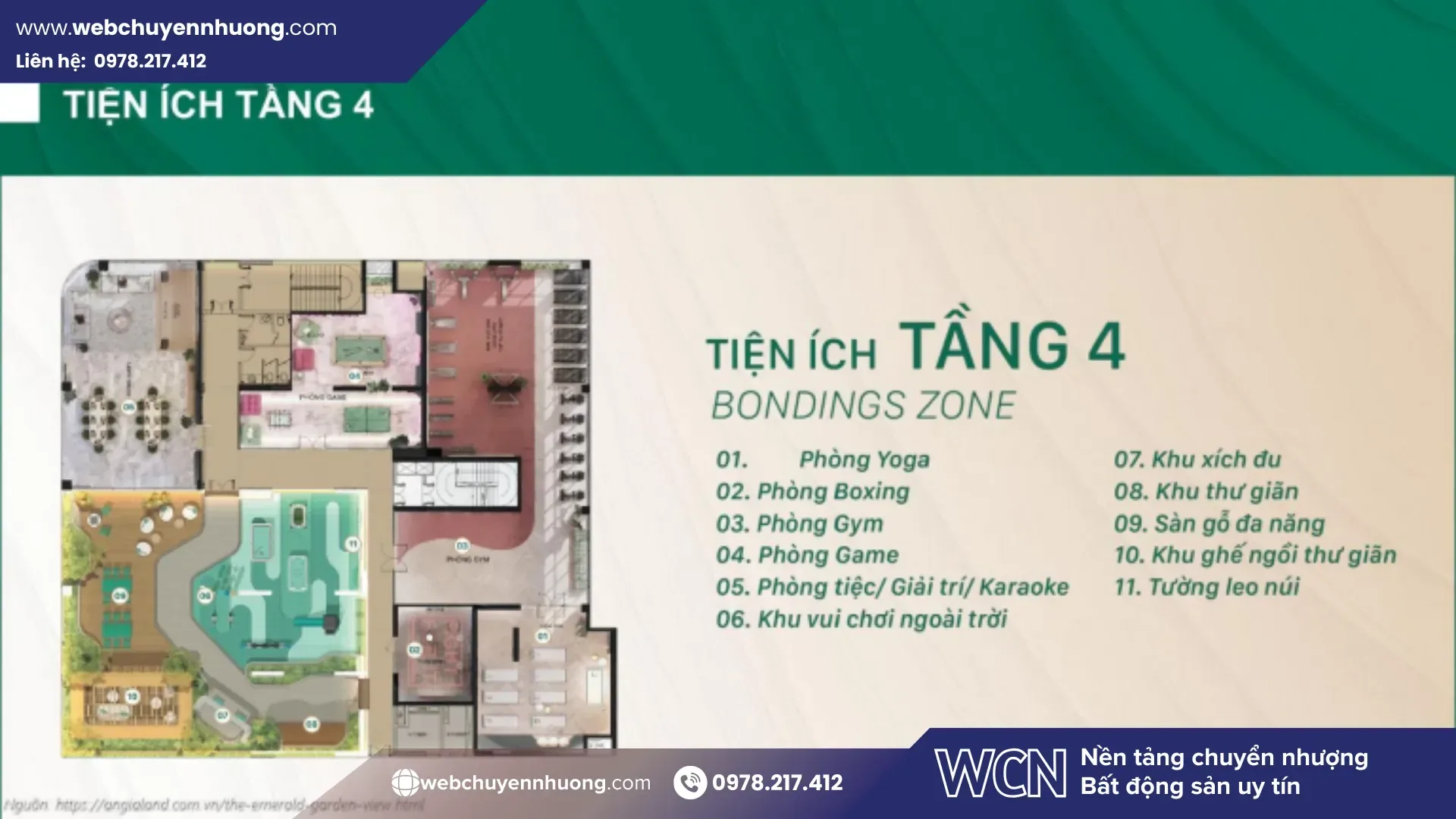 Tiện ích nội khu đa dạng - 7 Lý do giải đáp câu hỏi có nên mua The Emerald Garden View 2026