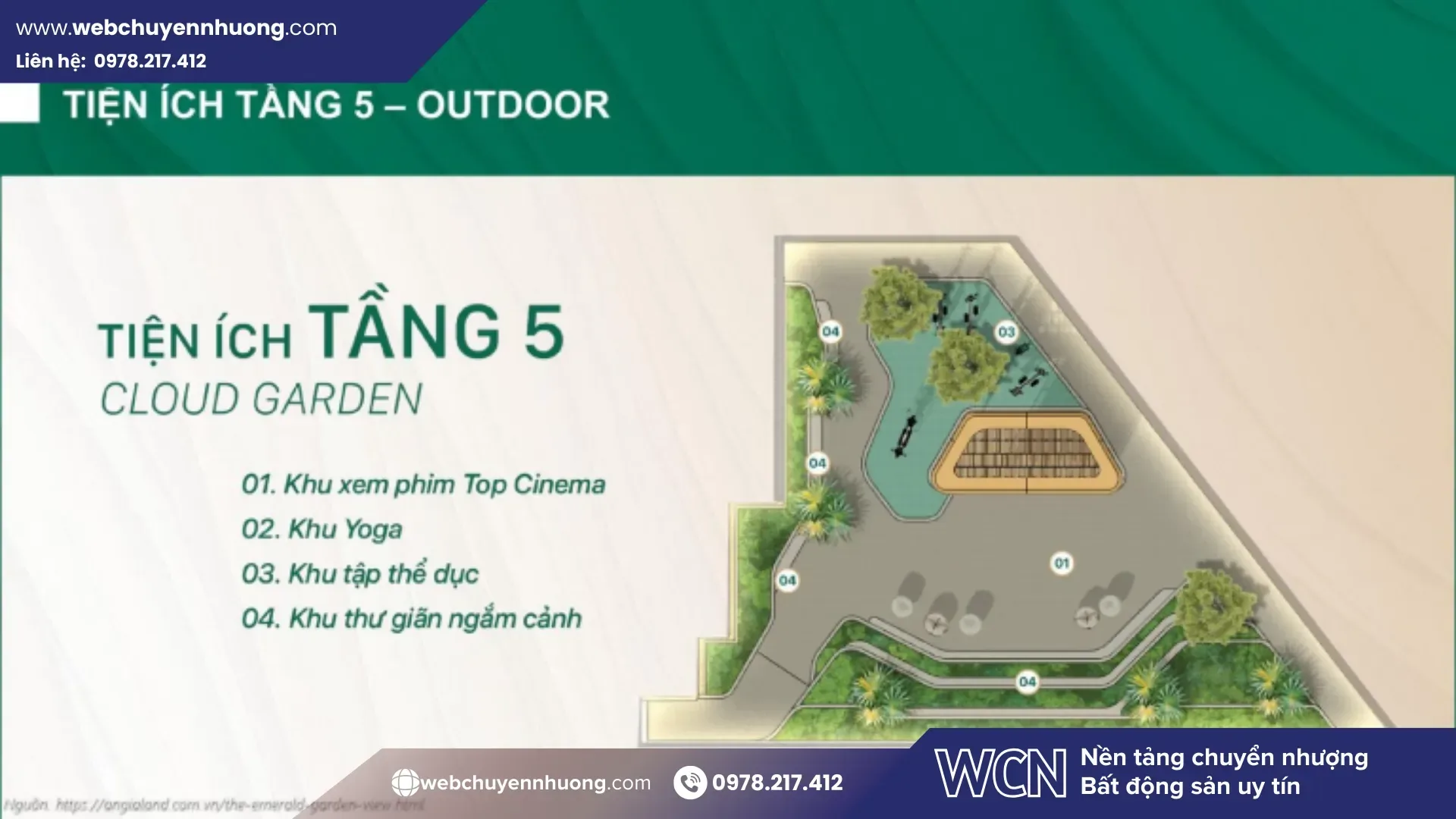 Hệ thống tiện ích nội khu đa dạng cùng không gian sống xanh góp phần nâng cao chất lượng sống, trở thành điểm cộng quan trọng khi cân nhắc có nên mua The Emerald Garden View để an cư lâu dài.