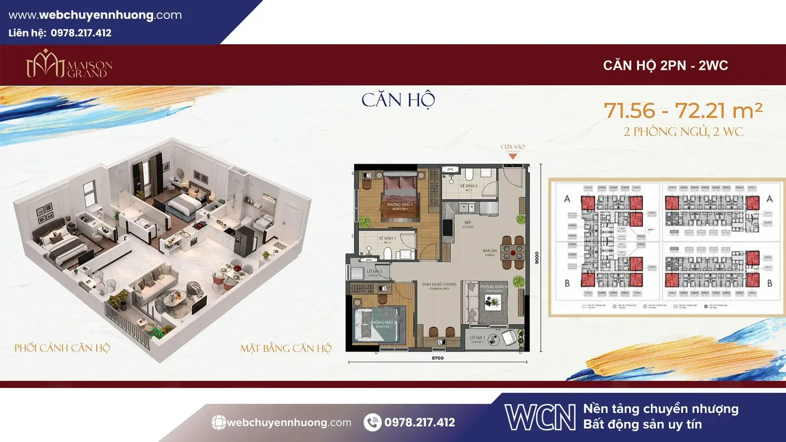Dù giá căn 2PN Maison Grand Phú Mỹ loại 2PN+ ở mức cao hơn so với các dòng tiêu chuẩn, nhưng đổi lại là giá trị sử dụng gia tăng và khả năng khai thác cho thuê vượt trội