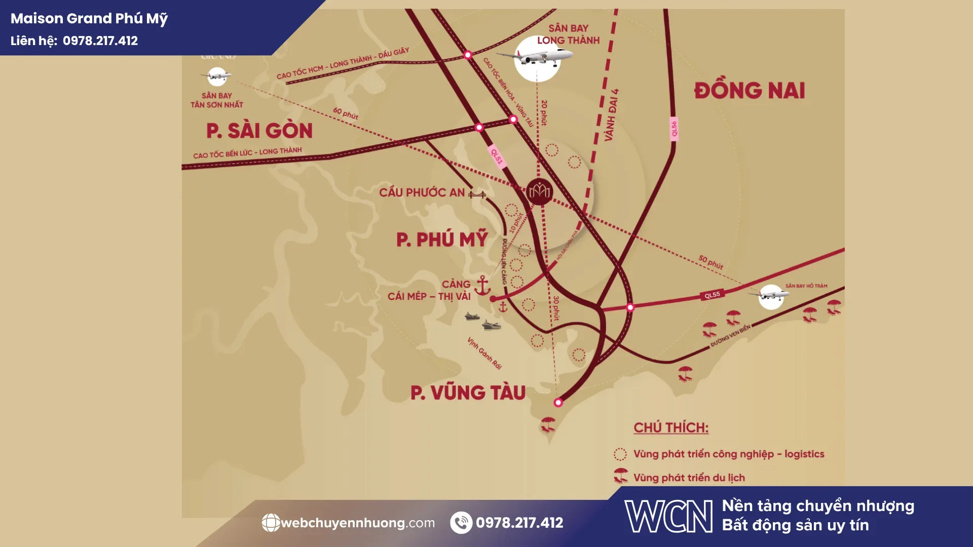 Bản đồ vị trí Maison Grand Phú Mỹ – trung tâm giao thương Phú Mỹ Bà Rịa Vũng Tàu