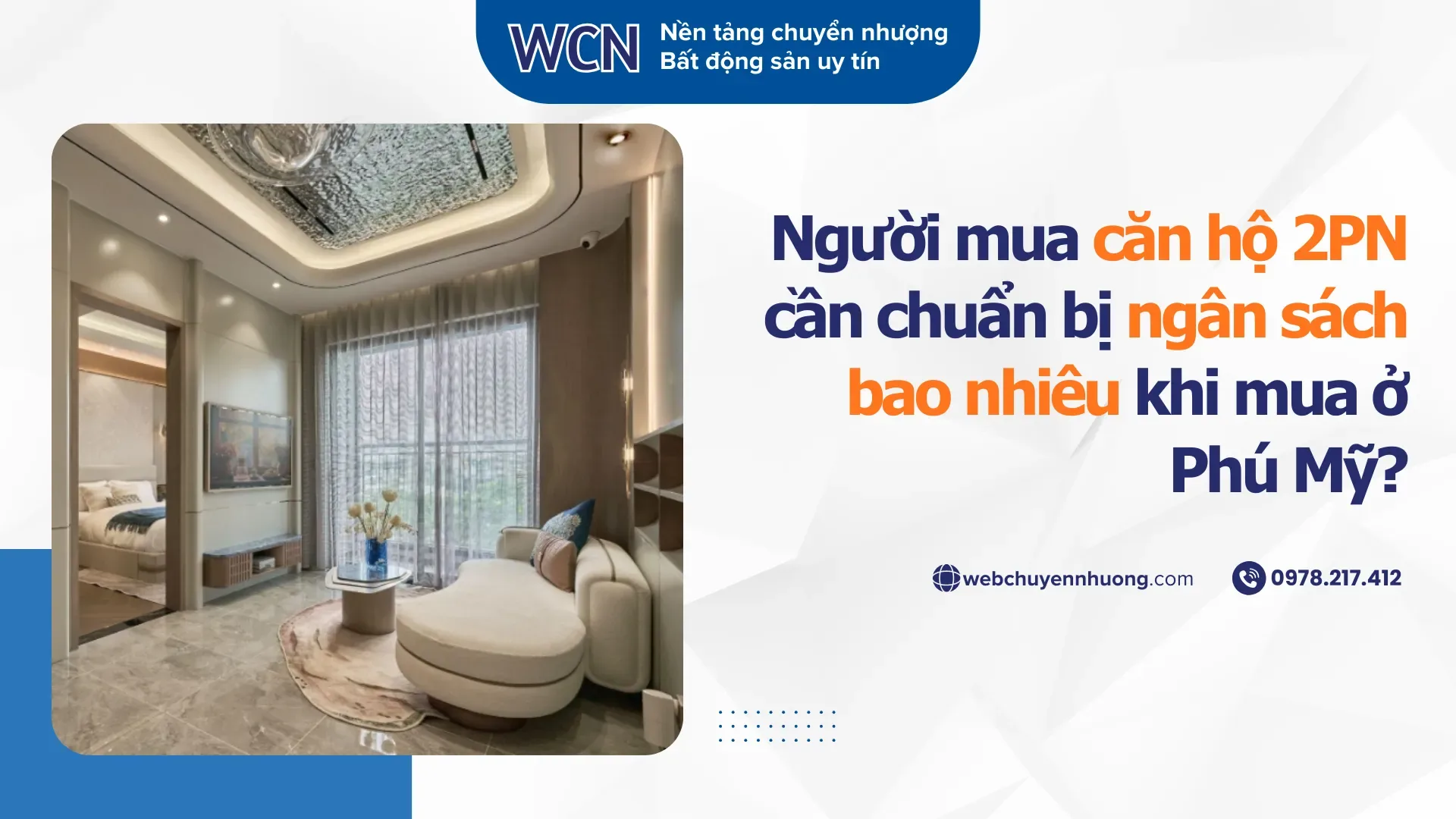 Người mua căn hộ 2PN cần chuẩn bị ngân sách bao nhiêu khi mua ở Phú Mỹ?
