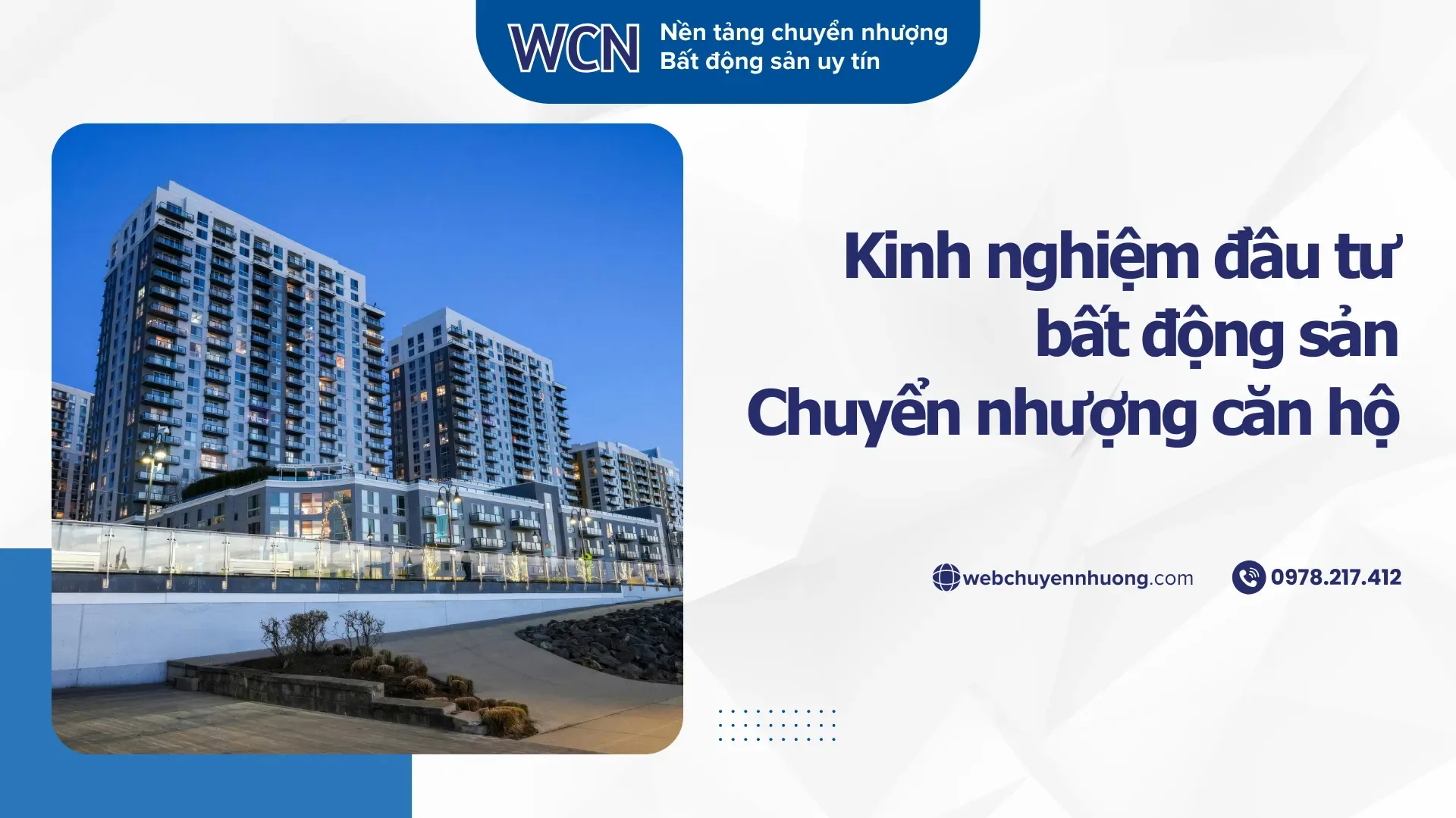 Kinh nghiệm đầu tư bất động sản – Chuyển nhượng căn hộ