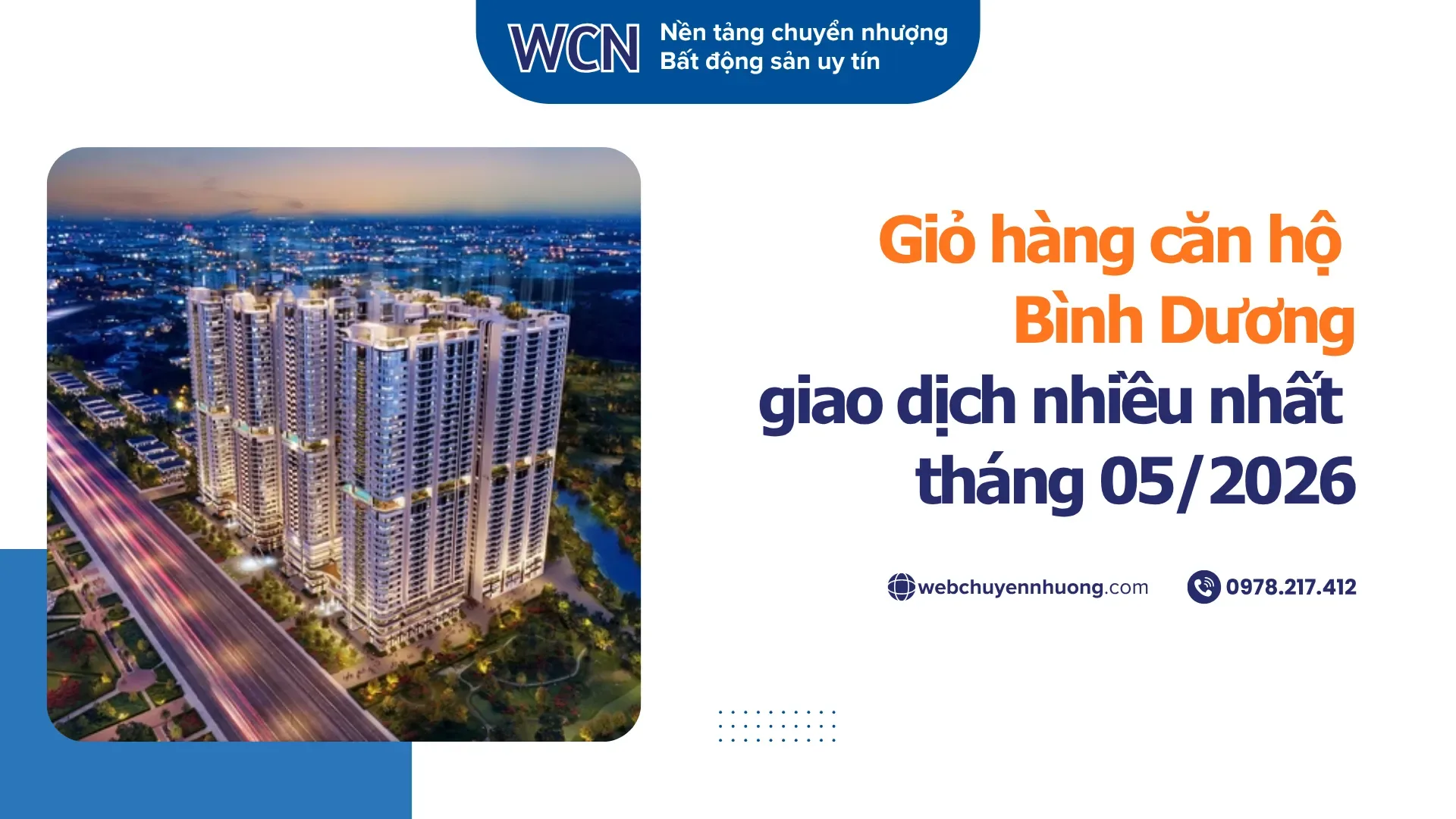 Giỏ hàng căn hộ Bình Dương giao dịch nhiều nhất tháng 05/2026