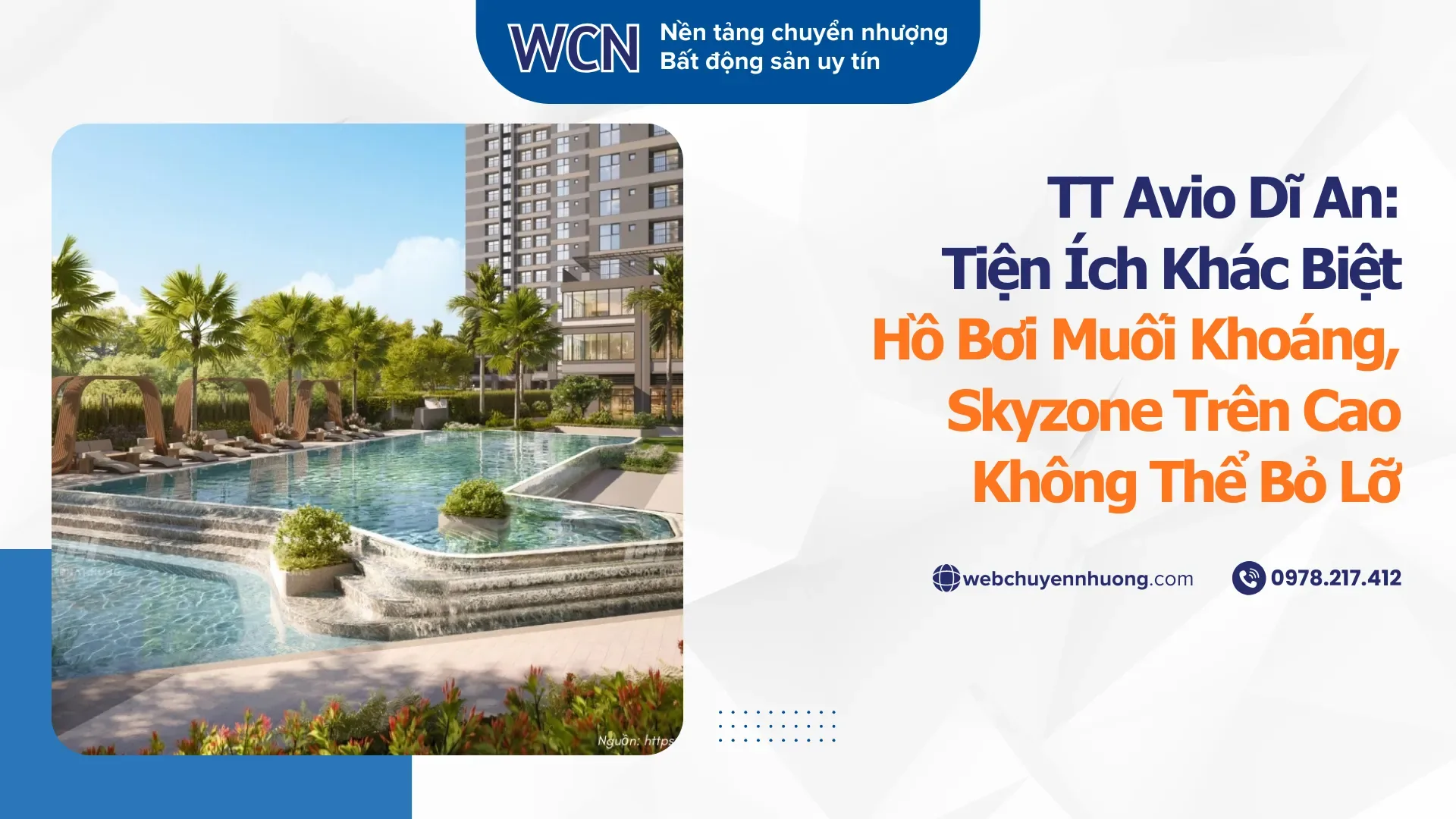 TT Avio Dĩ An: Tiện Ích Khác Biệt – Hồ Bơi Muối Khoáng, Skyzone Trên Cao Không Thể Bỏ Lỡ